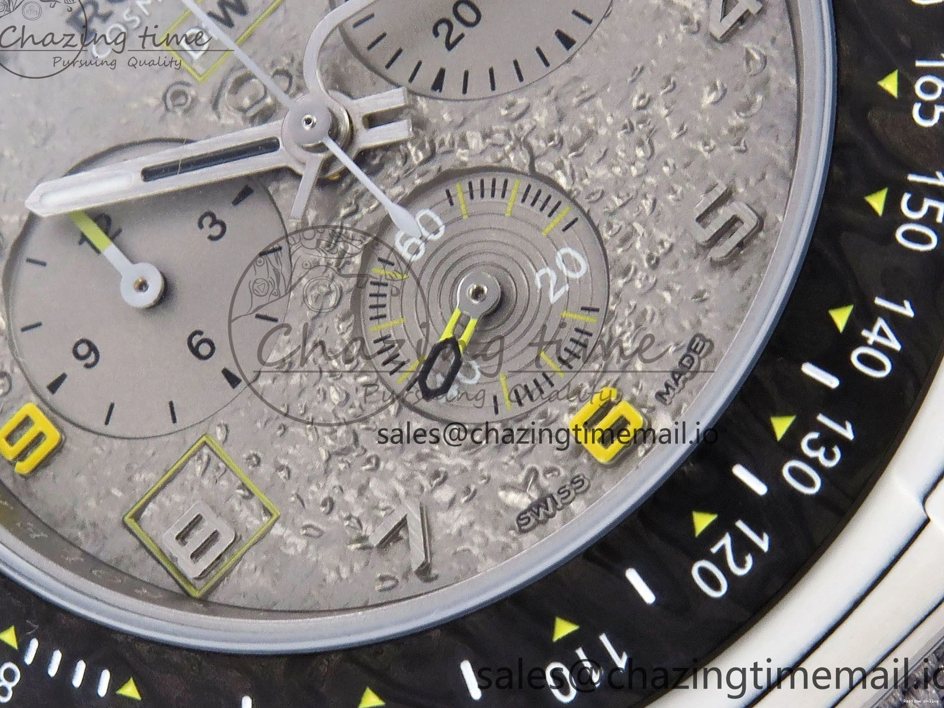 0505 Tailored Daytona DIW Space Mission Gray Textured Dial on Gray Nylon Strap A4130 Clone 1279
